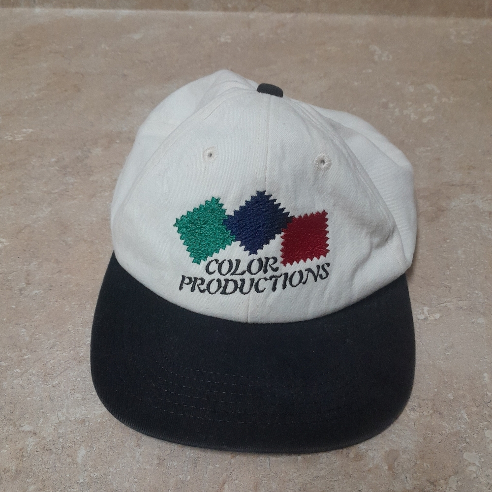 Color Productions Logo White & Black Cap Size:OS   Source Unknown